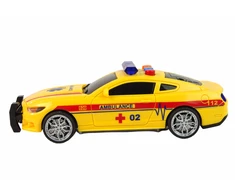 Žaislinis sportinis greitosios pagalbos automobilis Lean Toys, geltona