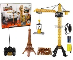 Lean Toys Žaislinis kranas su nuotoliniu valdymu 90 cm aukščio