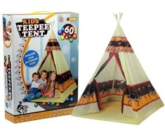 Lean Toys Tent Teepee Indian Tipi Žaidimų namelis + 60 kamuolių