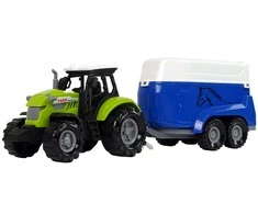 Lean Toys Traktorius su priekaba arkliui LeanToys Žalias Farm