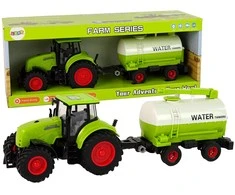 Lean Toys Traktorius su priekaba LeanToys Big Wheels Žalias Farm
