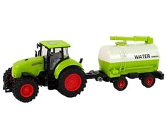 Lean Toys Traktorius su priekaba LeanToys Big Wheels Žalias Farm