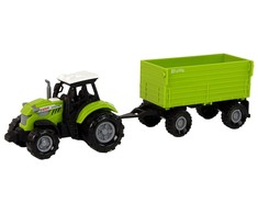 Lean Toys Traktorius su priekaba LeanToys Žalias Farm