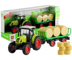 Lean Toys Traktorius su priekaba, su šienu 37,5 cm
