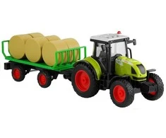 Lean Toys Traktorius su priekaba, su šienu 37,5 cm
