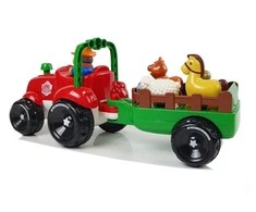 Lean Toys Traktorius su priekaba gyvūnams