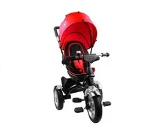 Lean Toys Triratis dviratukas su stogeliu PRO500, raudonas su juodu rėmu