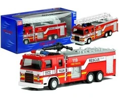 Lean Toys Gaisrinė mašina su 2 kopėčiomis