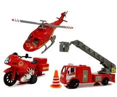 Žaislinis ugniagesių gelbėtojų transporto priemonių rinkinys Lean Toys, 5 d.