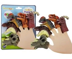 Nakładki Guminės dinozaurų pirštų lėlės, 5 vnt.