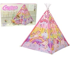 Lean Toys Vaikiška indėniška palapinė Unicorn Ponies Rožinė
