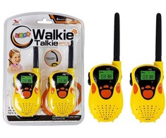 Lean Toys Vaikiškos racijos su 100 m nuotoliu, geltonos