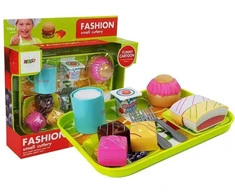 Lean Toys Žaislinis desertų rinkinys su padėklu