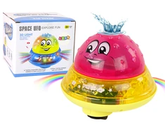 Vandens žaislas Lean Toys NSO kamuolys su muzika ir šviesomis, rožinis