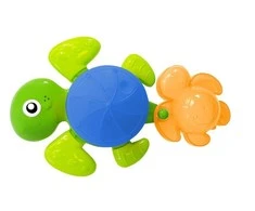 Lean Toys Vonios žaislų rinkinys su vėžliu ir jūros gyvūnais