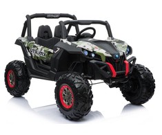 Lean Cars Dvivietis vaikiškas elektromobilis Buggy XMX603, juoda/žalia