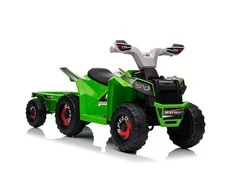 Lean Cars Akumuliatorinis keturratis su priekaba vaikams XMX630T, žalios spalvos
