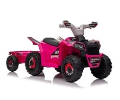 Lean Cars Akumuliatorinis keturratis su priekaba vaikams XMX630T, rožinės spalvos
