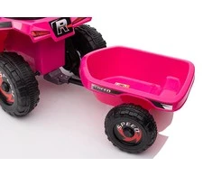 Lean Cars Akumuliatorinis keturratis su priekaba vaikams XMX630T, rožinės spalvos