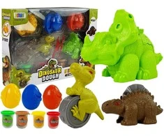Ciastolina Modelino rinkinys vaikams su dinozaurų formelėmis, 12 dalių