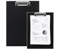 Lean Clipboard with Metal Clip for Writing A4 Juodas
