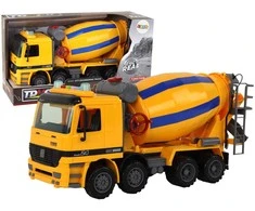 Žaislinis sunkvežimis Betono maišyklė Lean Toys, geltonas/mėlynas