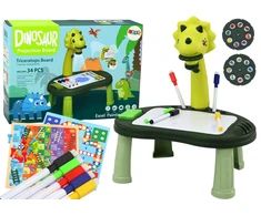 Lean Toys Dinozaurų Piešimo Projektorius su Stalo Žaidimais