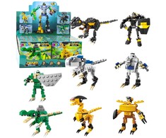 Lean Konstruktorius 2-in-1: dinozauras ir robotas, 57-70 detalių