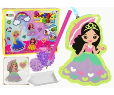 Lean Toys Karoliukų rinkinys LeanToys su princesės raktų pakabuku