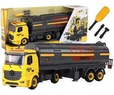 Lean Toys Sunkvežimis vaikams su garsu ir šviesa DIY, geltonas