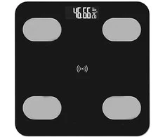 Lean Elektroninės vonios svarstyklės su Bluetooth funkcija ir LED ekranu, 28x28 cm