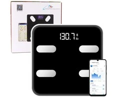 Lean Elektroninės vonios svarstyklės su Bluetooth funkcija ir LED ekranu, 28x28 cm