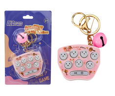 Lean Toys Elektroninis kišeninis žaidimas raktų pakabukas Pop It rožinis