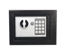 Lean Elektroninis seifas su kodu, plieno, juodas, 23x17x17 cm