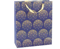 Lean Mėlyna Dovanų maišelis Elegant Gold Stars Navy Mėlyna 32 x 26 x 12 cm