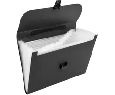 Lean Folder Folder Document Organizer Holder 13 Compartments Juodas A4