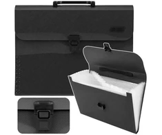 Lean Folder Folder Document Organizer Holder 13 Compartments Juodas A4