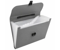 Lean Folder Folder Organizer for Documents, 13 Compartments, Gray, A4, Holder