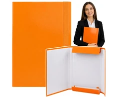 Lean Folder for documents with elastic band, hard, office, oranžinis, A4/4.5 cm