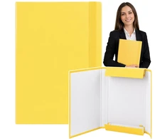 Lean Folder for documents with elastic band, hard, office, yellow, A4/4.5 cm