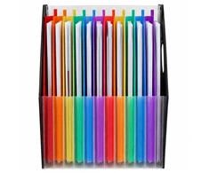 Lean Folder Organizer for Office Documents, 13 Compartments, A4, Juodas