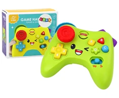 Lean Toys Interaktyvi mokomoji konsolė su šviesomis ir garsais, žalia