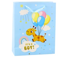 Lean Dovanų maišelis It’s a BOY! su žirafa 32 x 26 x 10 cm