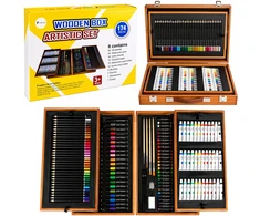 Lean Large Art Set in a Case for Painting and Drawing 174 pcs.