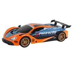 Nuotoliniu būdu valdomas sportinis automobilis Lean Toys, oranžinis, 42,5x22x10cm