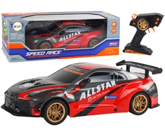 Nuotoliniu būdu valdomas sportinis automobilis Lean Toys, raudonas, 44x12x19,5 cm