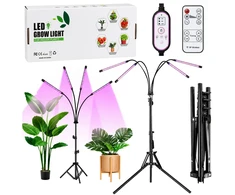 Lean Lampa LED Do Wzrostu Uprawy I Doświetlania Roślin Statyw 4 Panele Pilot