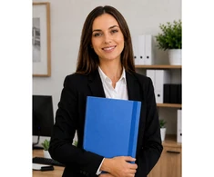 Lean Mėlyna Office Folder with Elastic Band for Documents A4/4.5 cm