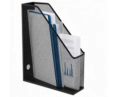 Lean Metal Office Organizer Stand for Documents and Folders, Vertical, Juodas, A4