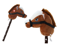 Lean Toys Plušinis arklys ant lazdos su garsais, 70 cm